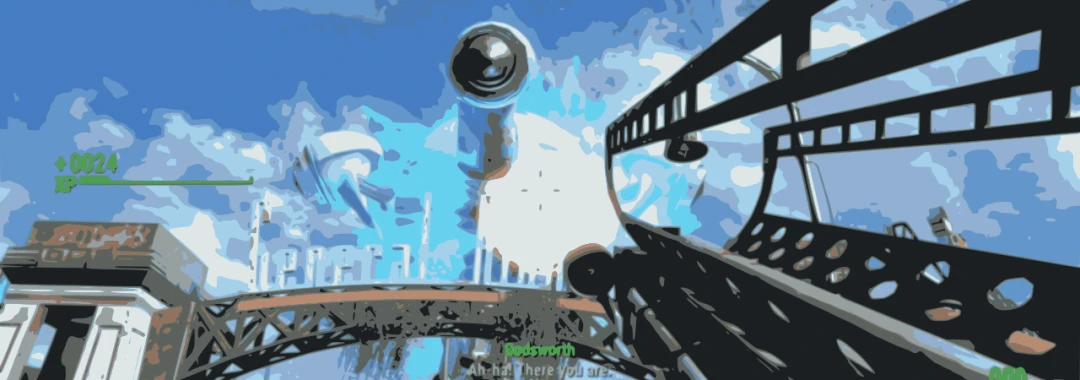 Fallout 4 General Atomics Galleria gets nuked