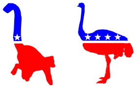New Democrat & Republican mascots